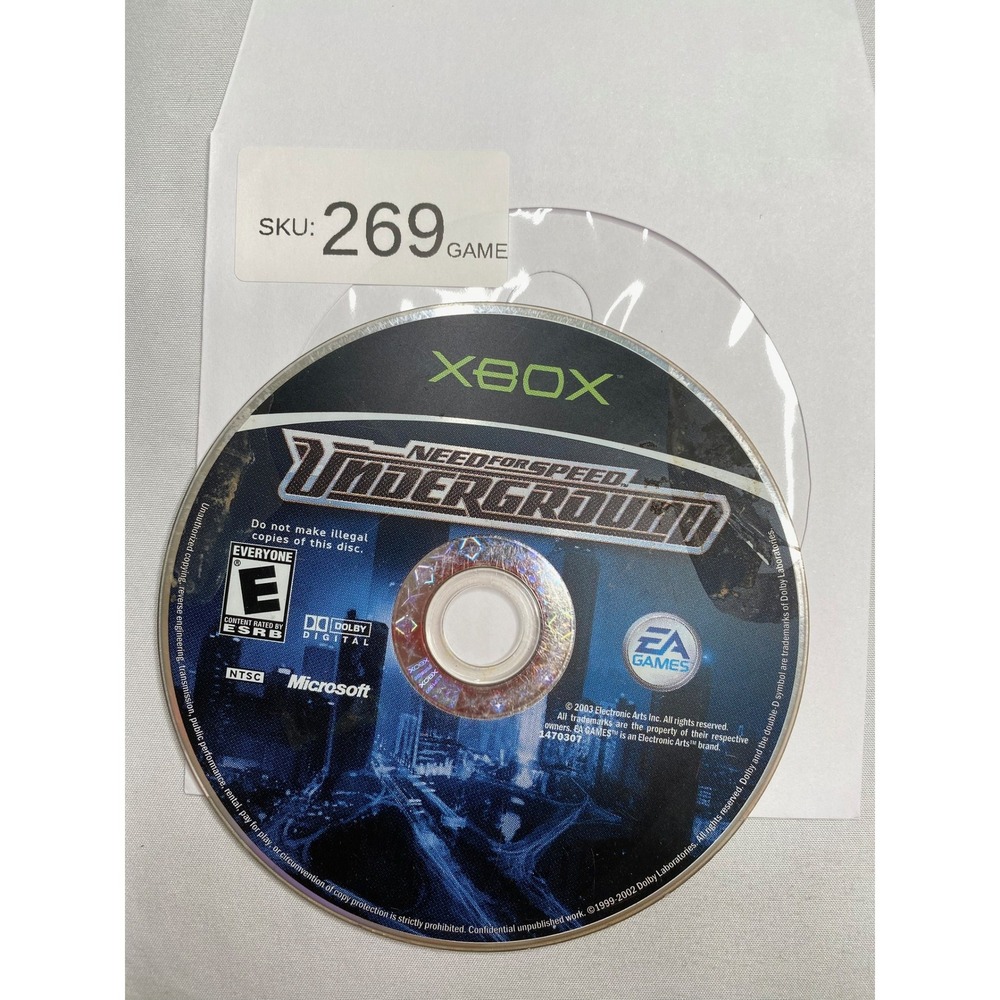 Need for Speed Underground Microsoft Xbox